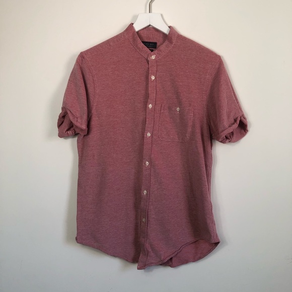 Zara Other - Zara MAN red slim fit shirt sleeve polo size Large